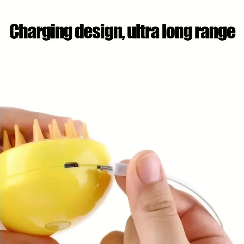 Cepillo eléctrico con humidificador para gatos y perros