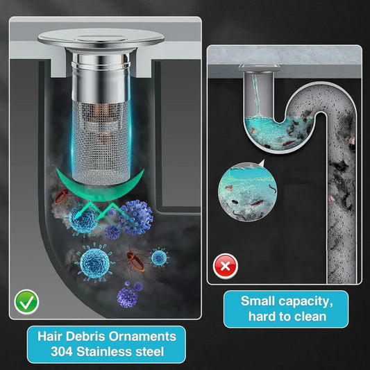 Filtro con botón para lavamanos