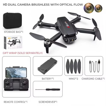 New Drone H16 GPS Professional Dual Camera Dron Quadcopter Brushless Aerial Photography Laser Obstacle Avoidance RC Toy