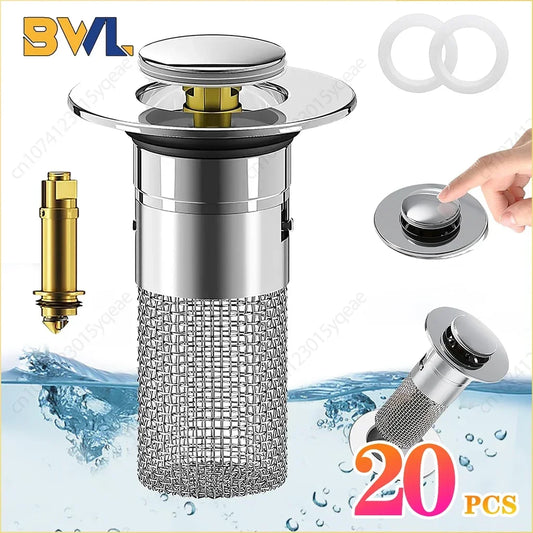 Filtro con botón para lavamanos