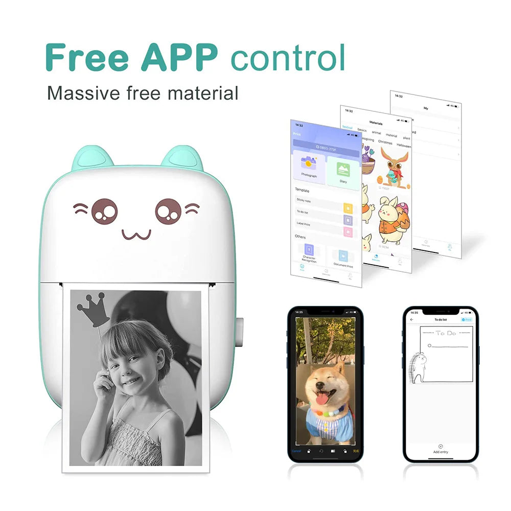 Impresora térmica con forma de gato