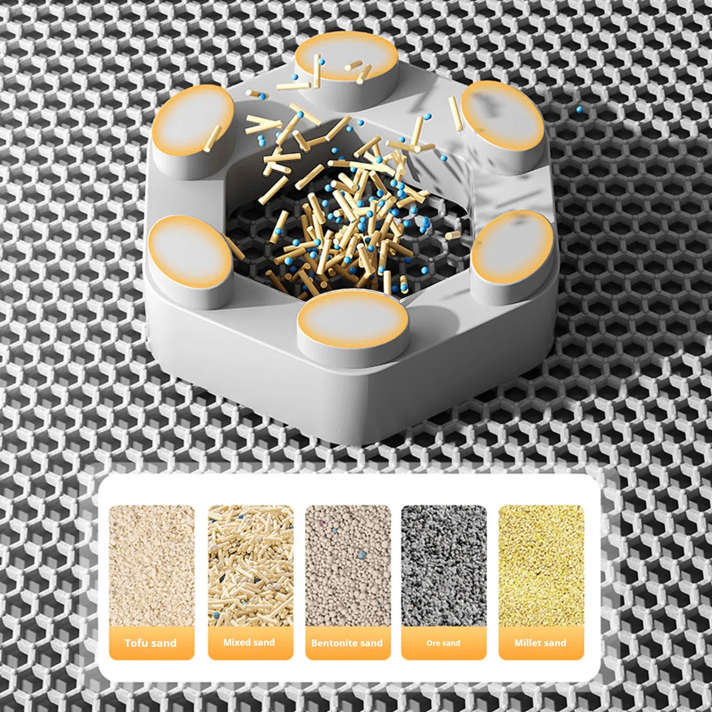 Alfombra para arena de gatos