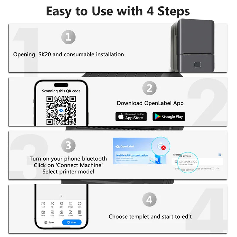 Impresora térmica SINMARK SK20 para etiquetas