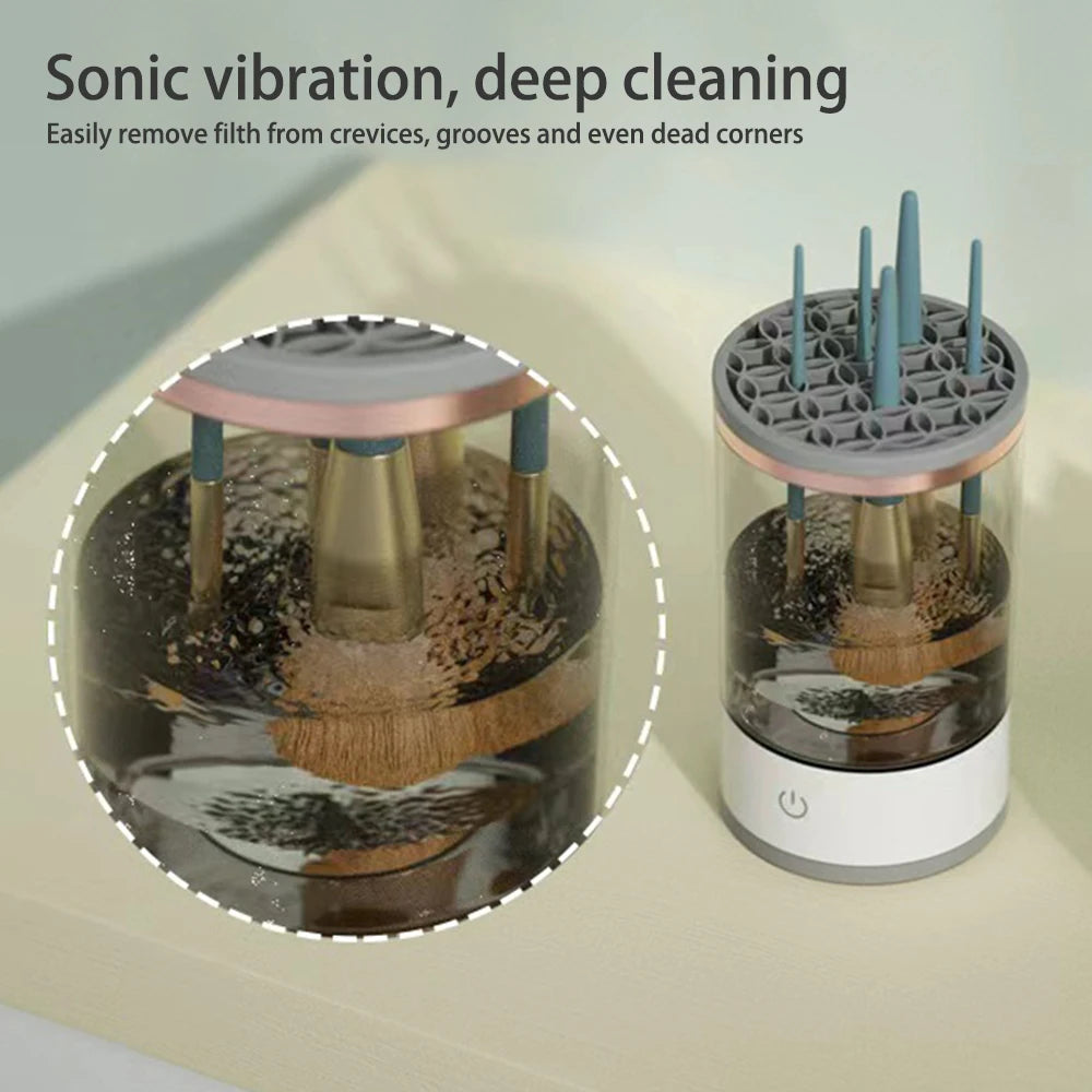 Limpiador eléctrico para pinceles de maquillaje