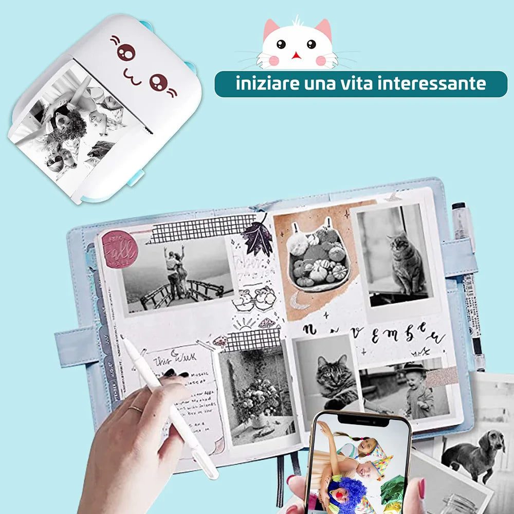 Impresora térmica con forma de gato